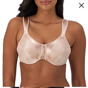 Bali Satin Tracings 38G Full Coverage Underwire Minimizer Bra 3562